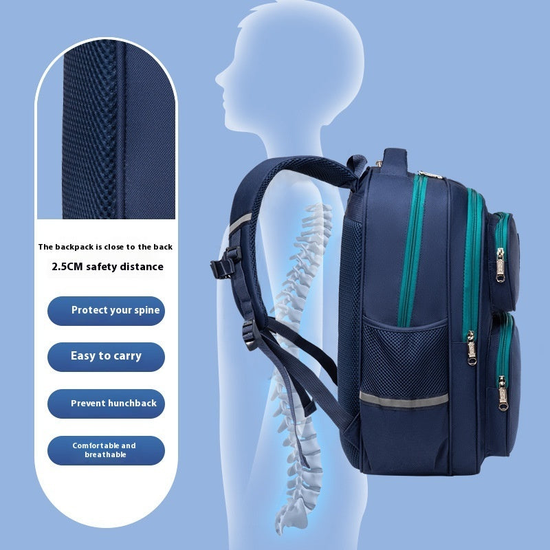 Large Capacity Children's Backpack Handsome Offload Wear-resistant Waterproof Primary School Student Schoolbag
