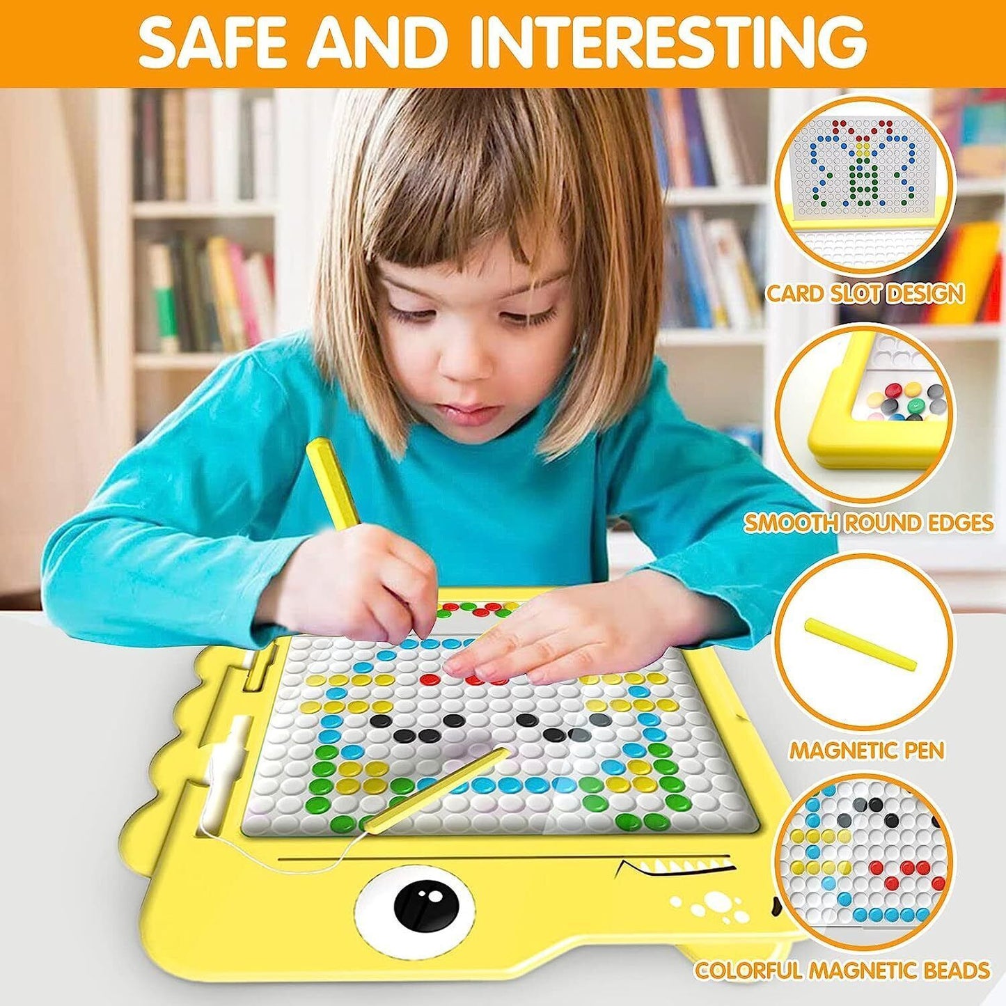 Magnetic Drawing Board For Kids Doodle Dot Art Educational Preschool Toys