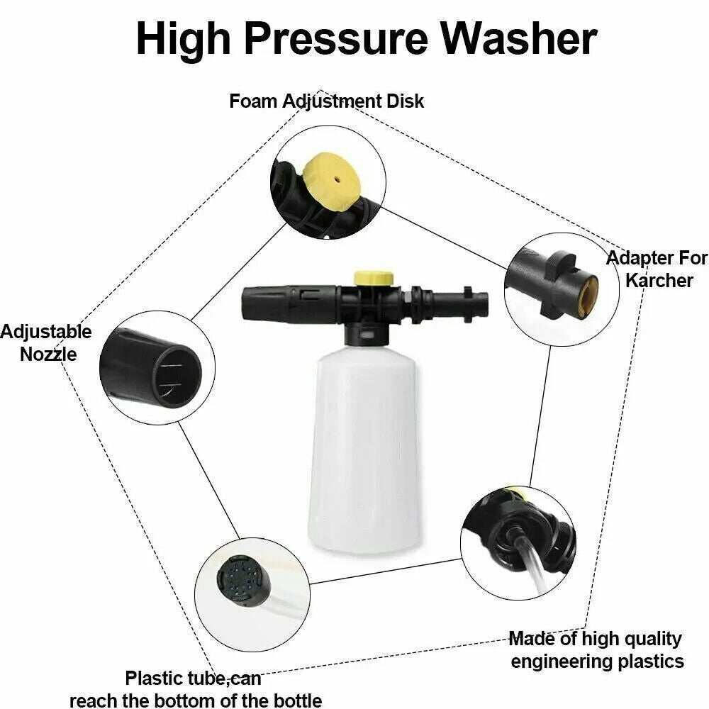 Snow Foam Lance Cannon Gun For Karcher K2-K7 Car Pressure Washer Washing Bottle