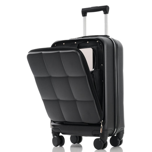 ABS Hard-shell Suitcase With Spinner Wheels, Cup Holders